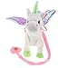 Hellery Juguete Eléctrico del Caballo del Juguete del Caballo del Robot Relleno de La Felpa del Unicornio del Baile Que Camina Eléctrica Animal Musical - Blanco