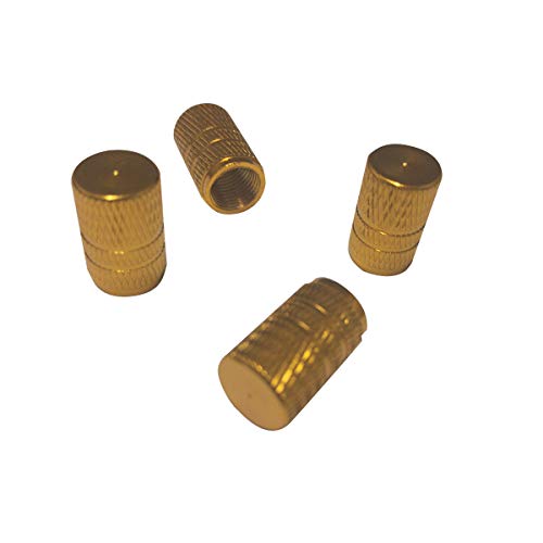 エアーバルブ バルブキャップ ゴールド 汎用 エアーバルブキャップ タイヤ ホイール 4個セット アルミ アルミホイール タイヤバルブキャップ