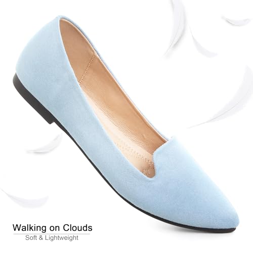 Image of Dear Time Women's Classic Ballets Pointy Toe Flats Comfortable Dress Flats Office Work Shoes