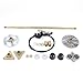 29.1'' Go Kart Rear Wheel Axle Shaft Assembly 740mm Complete Rear Axle Kits w/Brake Assembly,Wheel Hub Kit w/T8F Chain Sprocket Brake Disc Pillow Block For Many 50cc,70cc,90cc Quad ATV Buggy Go Kart
