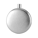 Segrehy Titan-Whisky-Flachmann, Leichter Wein-Flachmann aus reinem Titan mit auslaufsicherem Verschluss, für Camping, Outdoor-Reisen, sandgestrahlte Eisblume, 180 ml 6,07 FL oz (Ohne Trichter)