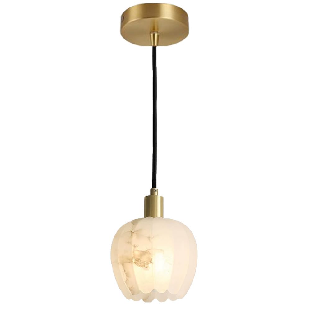 Suspension marbre albâtre pour bar et salle à manger design chaleureux