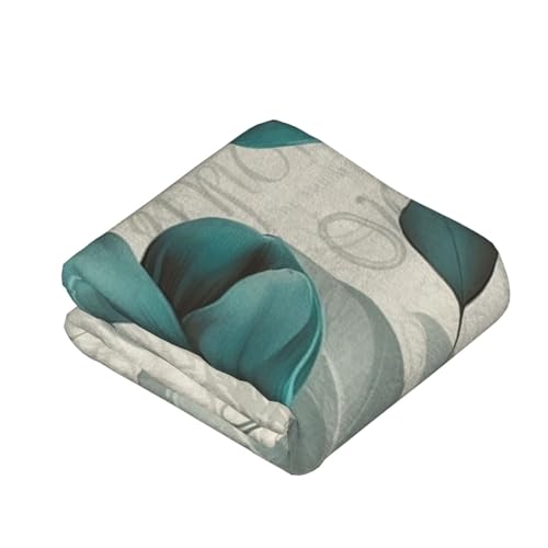 Couverture polaire douce 203,2 x 152,4 cm, plaid flanelle bleu sarcelle pour canapé - 4