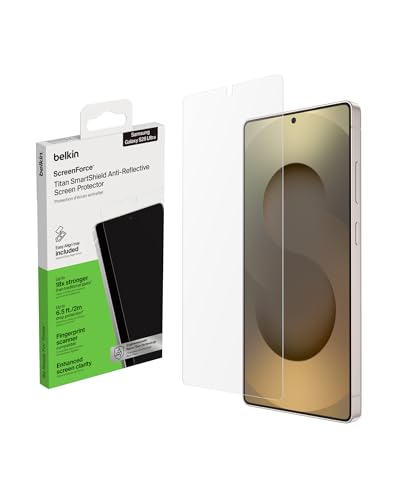 Belkin ScreenForce Titan SmartShield Anti-Reflective Samsung Galaxy S26 Ultra Screen Protector Scratch Resistant Impact Protection Anti-Fingerprint Ultra-Thin with Easy Align Tray for Application