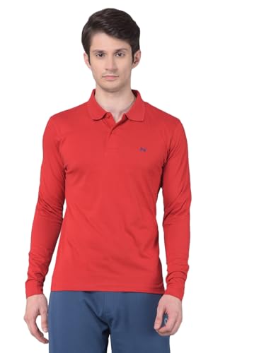 Image of Force NXT Polo Neck T-Shirt for Men Pack of 1 | Regular Fit T-Shirt for Men | Premium Super Combed Rich Cotton Polo Shirt | Men's Ultra Soft Full Sleeve T-Shirt