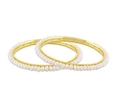 MAHEK PEARLS Beautiful and Elegant Pearl Bangles Set For Women and Girls (WHITE) (Pack of 2, 2 by 2) (B0BRZGWF1T) Amazon Price History, Amazon Price Tracker