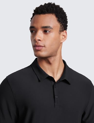 CRZ YOGA Cloudweight Mens Short Sleeve Polo Shirts Slim Fit Lightweight Moisture Wicking Athletic Casual Button Golf T-Shirts4