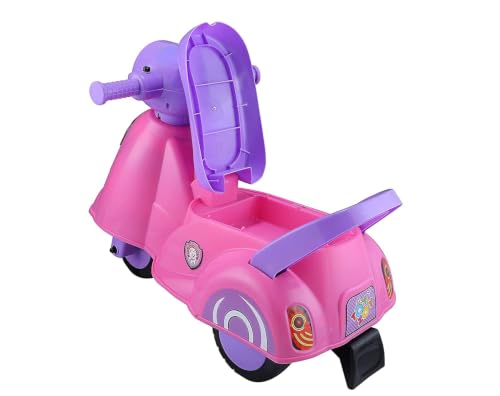 Image of JoyRide Star Balance Bike Toy Ride on with Musical Horn & Light | Backrest and Under Seat Storage for Toys Boys and Girls of Age 1-3 Years, Weight Capacity Up to 20kgs (Pink) (pinkpurple)