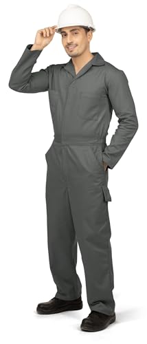 Image of NY Threads Men's Twill Coverall Relaxed Fit Long Sleeve Utility Work Wear