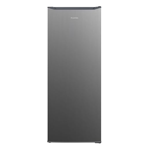 Russell Hobbs Freestanding Upright Freezer Stainless Steel 168 Litre with 5 Drawers, 143 cm Tall & 55 cm Wide, Adjustable Thermostat & 40 Decibel Noise Level, 2 Year Guarantee RH143FZ552E1SS