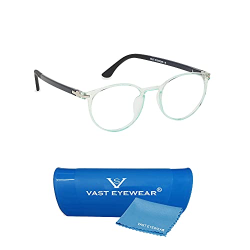 Vast® Unisex Square Blue Cut Anti Glare UV Protection Full Frame Spectacles Glasses For mobile, Laptop, Tablet, Computer - (Zero Power) (7911)