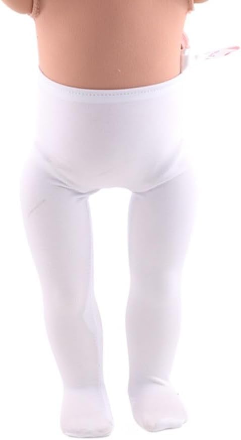 Amlhy 18in Doll Leggings 46cm American Doll Tight Pants Casual Outfit Costume Accessory White