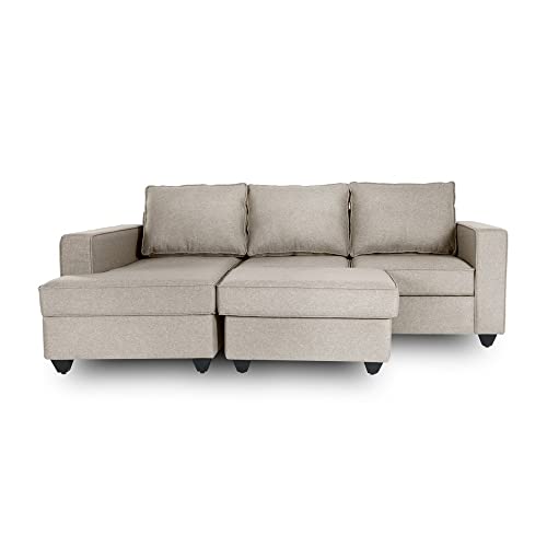 Image of Wakefit Sofa Set | 3 Year Warranty | Sofa 2 Seater, 2 Seater Sofa for Living Room, Wooden Sofa Set, Couch Sofa for Living Room, Sofa for Living Room - Napper(Omega : Pearl)