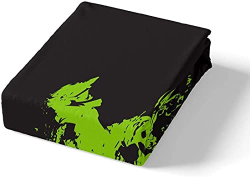 Homemissing Motocross Rider Bedding Set for Girls Boys Children Extreme Sports Theme Comforter Cover Dirt Bike Motorbike Duvet Cover Green Black Bedding & Linen Single Size Bedding 2Pcs - Image 3