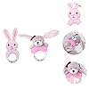 HOOTNEE 2 pièces Anneaux Hochet Peluche Animaux Garçon Fille Éveil et Portable Coordination Main Œil Améliorée Set pour Garçons Filles #4