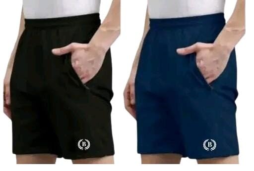 Pack of 2 Men Solid Sports Shorts Comfortable Half Pant for Gym Running Workout and Casual Daily-picture-41