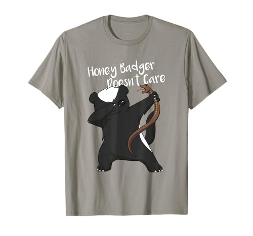 Honey Badger Doesn't Care Funny Animal Dabbing T Shirt T-Shirt