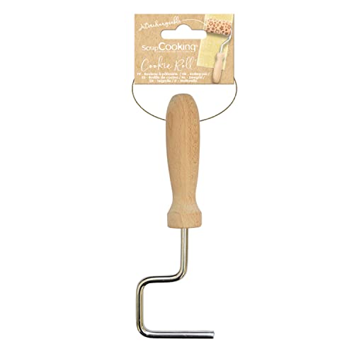 SCRAP COOKING - Manche pour mini rouleau bois - Ustensile Moule Décoration Biscuits, Sablés, Cookies - 5300, Beige