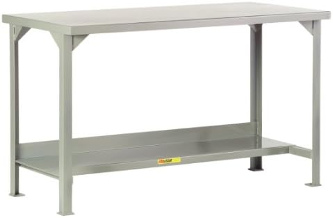 Little Giant WST2-3672-36 Welded Steel Workbench with Lower Shelf, 4000 lbs Load Capacity, 36" Height x 72" Width x 36" Depth