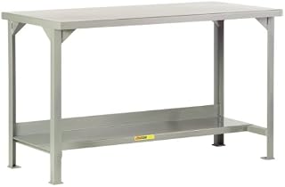 Little Giant WST2-2460-36 Welded Steel Workbench, 4500 lb. Load Capacity, 1 Half-Shelf, 36"