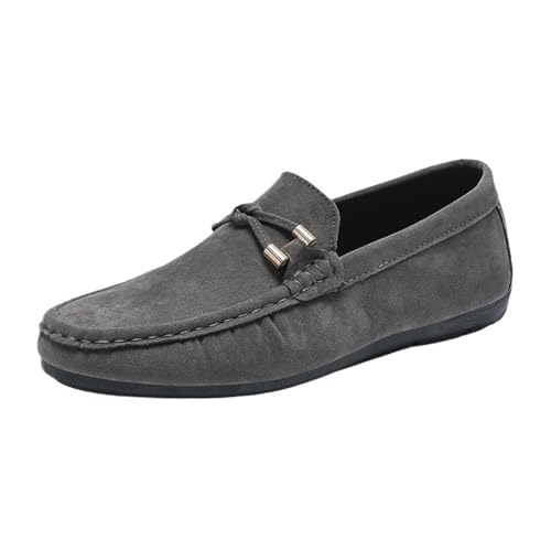 Mens Loafers Round Toe Resistant Flat Heel for Traveling Driving Office and Work