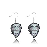PLITI Horror Movie Gift Jigsaw Killer Fan Gift Billy The Puppet Earrings For Horror Movie Lover (Bil-ly earrings)