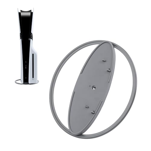 Tolesum Soporte Vertical para Consolas PS5/PS5 Pro/PS5 Slim, Soporte de Escritorio Universal Vertical de Base Redonda para Todas Las Consolas P5 Disc y ediciones Digitales - Gris