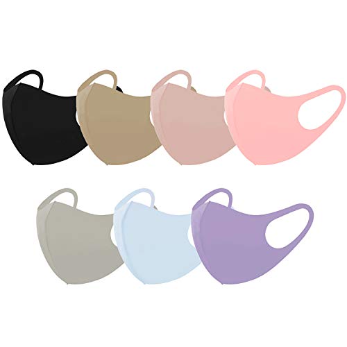 Light Weight Unisex Adult Fashion Face Covering, Reusable, Dust Proof, Washable, Cool 5 Mixed Colors (Set of 6)