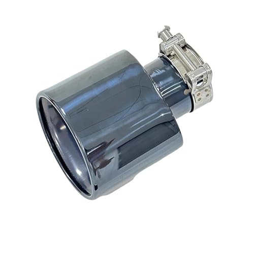 Tuyau d'échappement voiture en acier inoxydable 120mm avec placage noir ovale épais pour modification