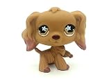 Material: PVC WooMax Littlest Tierhandlung LPS Spielzeug Brown Cocker Spaniel Hund Blume Augen Haustiere LPS # 716