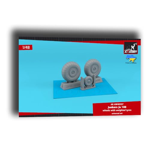 Roues Junkers Ju 188 1/48 Armory AW48207 corrigez l'effet plastique sans relief