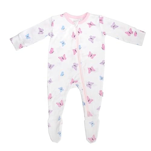 Image of Bamboo Little Soft Baby Footie Pajamas, Baby Clothes, Newborn Sleepers, 95% Viscose and 5% Spandex, 0-24 Months