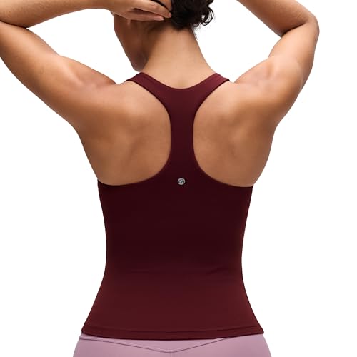 Image of CRZ YOGA Butterluxe Racerback Tank Tops | Light Support, Built in Bra, Removable Pads, Yoga, Extremely Soft, Scoop Neck, for Women