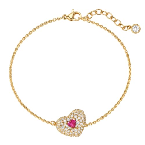 50% Off Fettero 14K Gold Plated Heart Bracelet for Women - Image 2