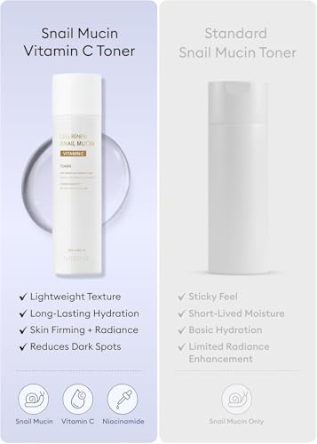 Image of MISSHA Cell Renew Snail Mucin Vitamin C Toner 5.07 Fl oz - Korean Skincare Facial Toner for Glass Skin, 90% Snail Mucin Vita Complex, Deep Hydration, Improves Skin Texture, Paraben Free