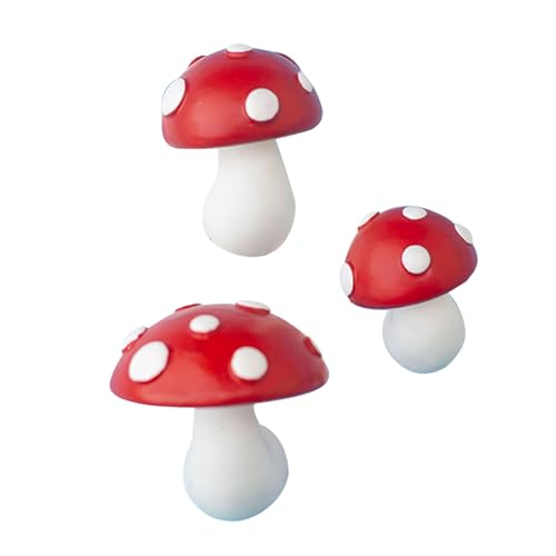 Imanes decorativos de refrigerador set de 3 rojo