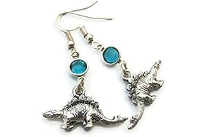 20 Pairs Weird Stegosaurus Birthstone Earrings