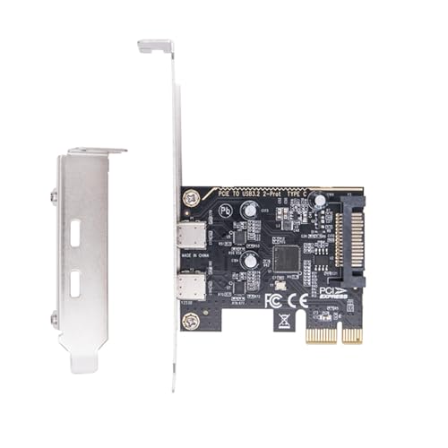 Carte d'extension PCIE double type C USB 3.2 5 Gbps PCI-E X1 pour ordinateur fixe ASM1042 - 3
