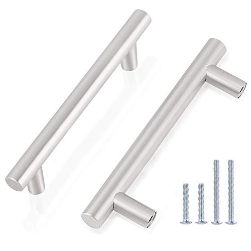 Gobrico 30 Pack 3/4 Inch (96mm) Hole Center Brushed Nickel Cabinet Pulls Stainless Steel Kitchen Cabinet Handles Silver Satin Nickel Kitchen Drawer Pulls