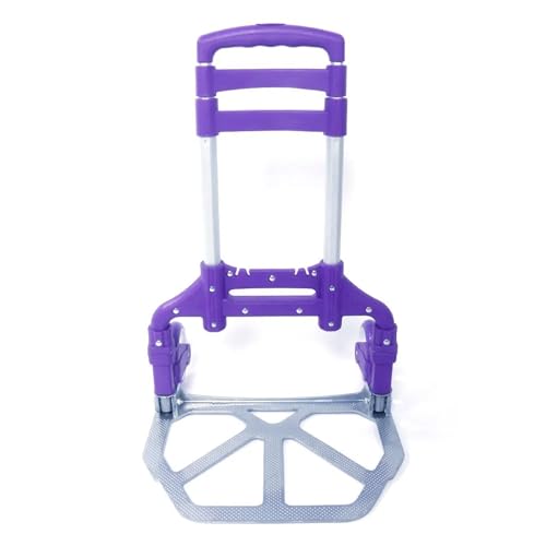 Carretilla plegable portátil de aluminio color púrpura miniatura 2