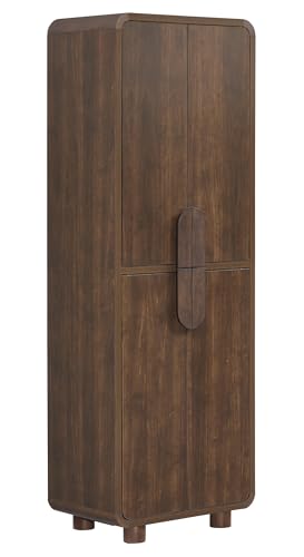 Crosley Furniture Millie Modern Kitchen Pantry Storage Cabinet with Shelves, Dining, Laundry Room, Bathroom, Brown
