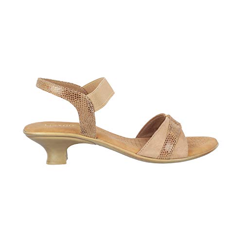 Image of Metro Women's Heeled Faux Leather Comfy Fashion Sandals