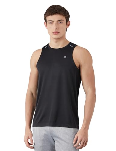 Image of Amazon Brand - Symbol Men's Polyester Color Block Active Regular Fit Sports | Round Neck | Sleeveless T-Shirt
