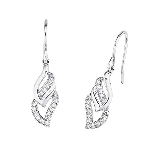 Preisvergleich Produktbild amor Ohrring für Damen aus 925er Sterling Silber Zirkonia weiß