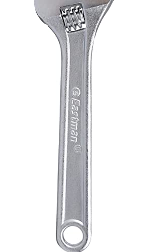Image of Eastman Adjustable Wrenches Set Of 1Pcs, 10 /250 Mm, Phosphate Finish Fully Hardened And Tempered Plumbing Tools, Adjustable Wrench for All Nut Sizes, Black Phosphate Coating (E-2050)