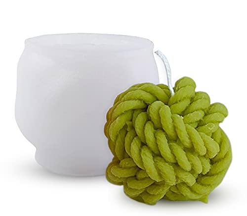 Y-FYSD Silicone Knitted Candle Moulds, Round Yarn Ball Silicone Molds, Wool Ball Silicone Moulds Making Candle DIY Candle Mold Y-FYSD Silicone Knitted Candle Moulds, Round Yarn Ball Silicone Molds, Wool Ball Silicone Moulds Making Candle DIY Candle Mold