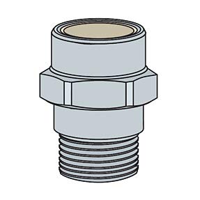 Friatherm - Sistema di tubi PN25 rigido, AG corta (variante: 20 mm x R1/2)