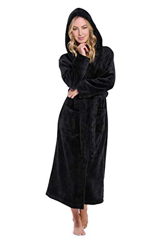 Women Plush Bathrobe Fleece Long