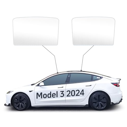 CHIYLE テスラ モデル 3 ハイランド (2024) サンシェード 屋根 窓 断熱 紫外線防止 サンシェード テスラ モデル 3 2024 (ハイランド) 用 遮熱シェード 遮光率 99% (グレー)