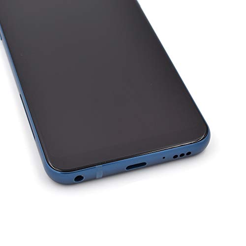 Image of LCD Digitizer Assembly with Frame and Flex Cable for USB Charger Port Headphone Jack Speaker Power Button Volume earpiece Motor Front Camera Compatible with LG Q7 Q7+ Q610 Q610EM(Moroccan Blue)